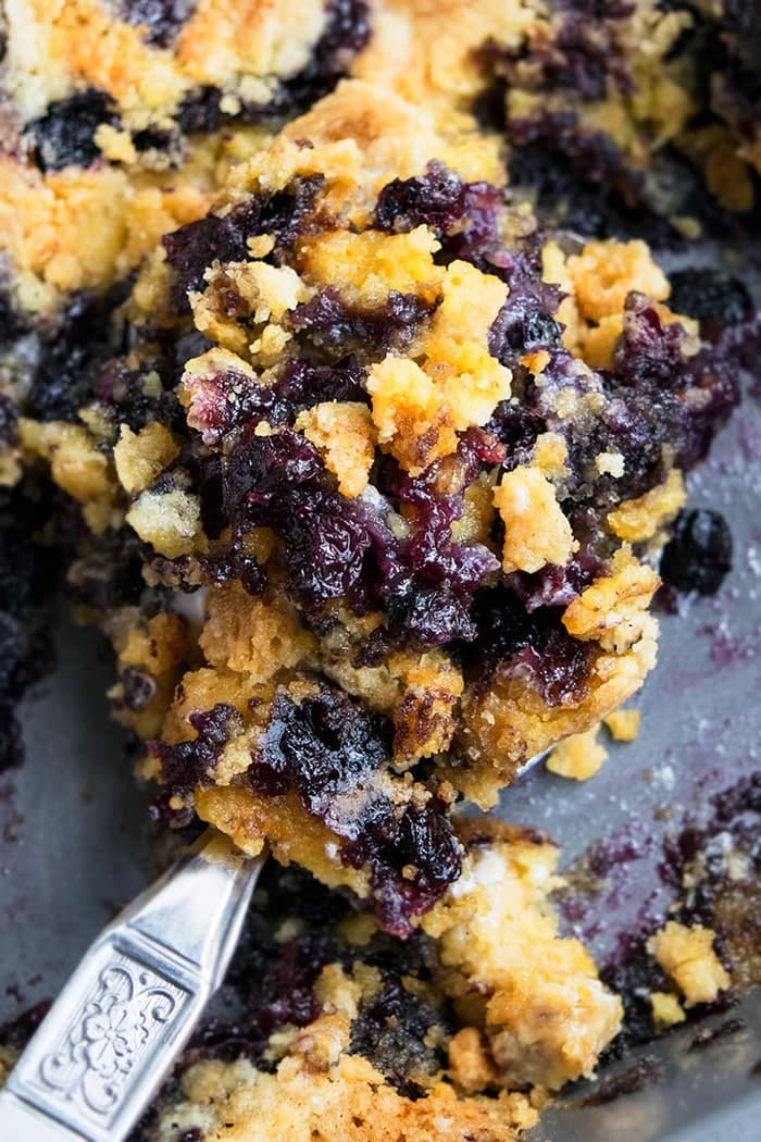 Blueberry Dump Cake (With Cake Mix)
