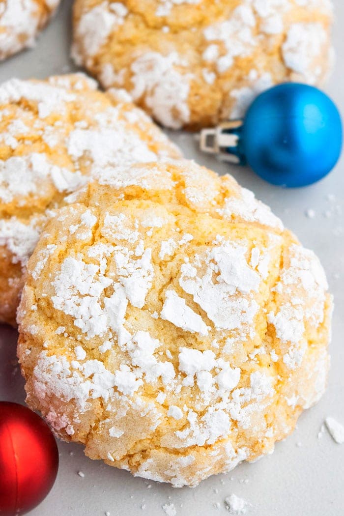 Christmas Gooey Butter Cookies (With Cake Mix)