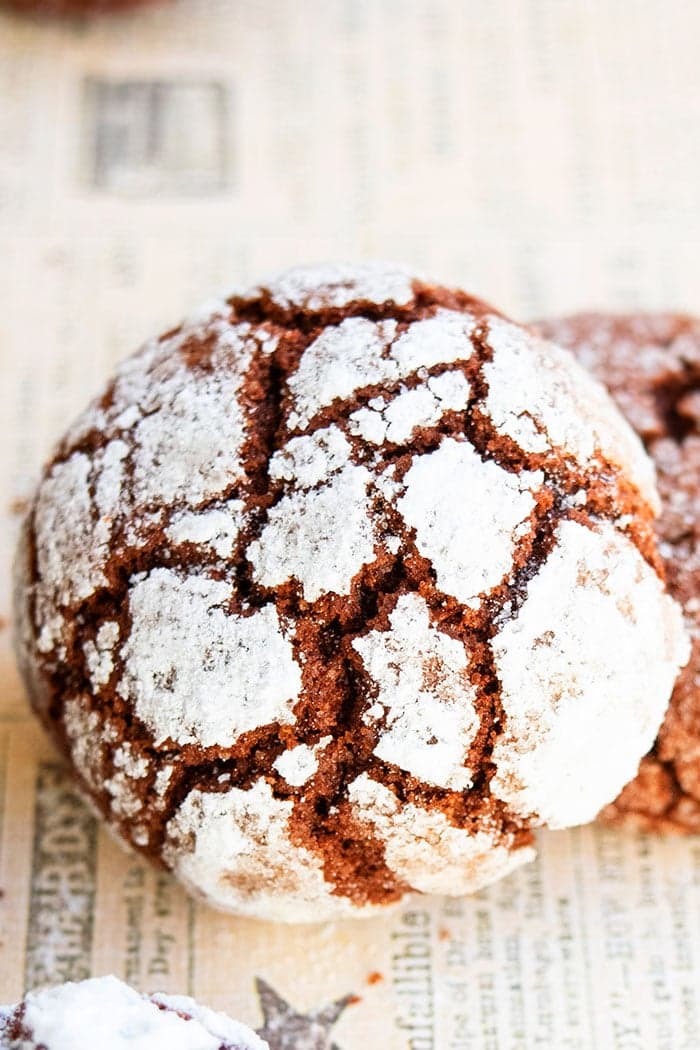 Cake Mix Chocolate Crinkle Cookies