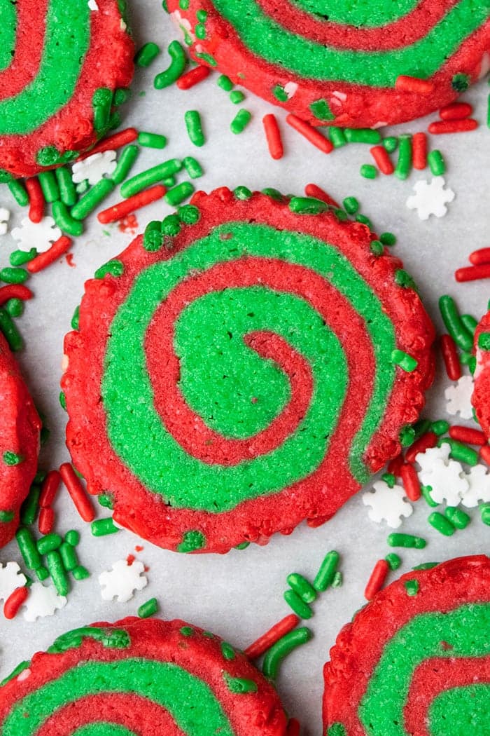 Christmas Pinwheel Cookies (Spiral)