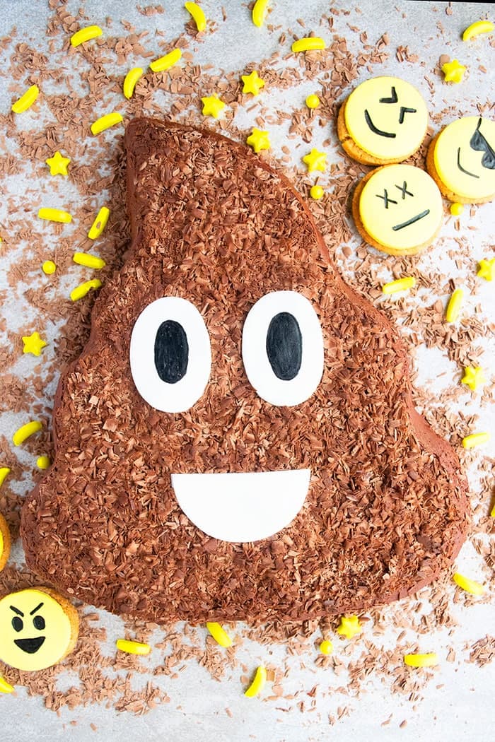 Easy Emoji Cake (Poop Emoji Cake)