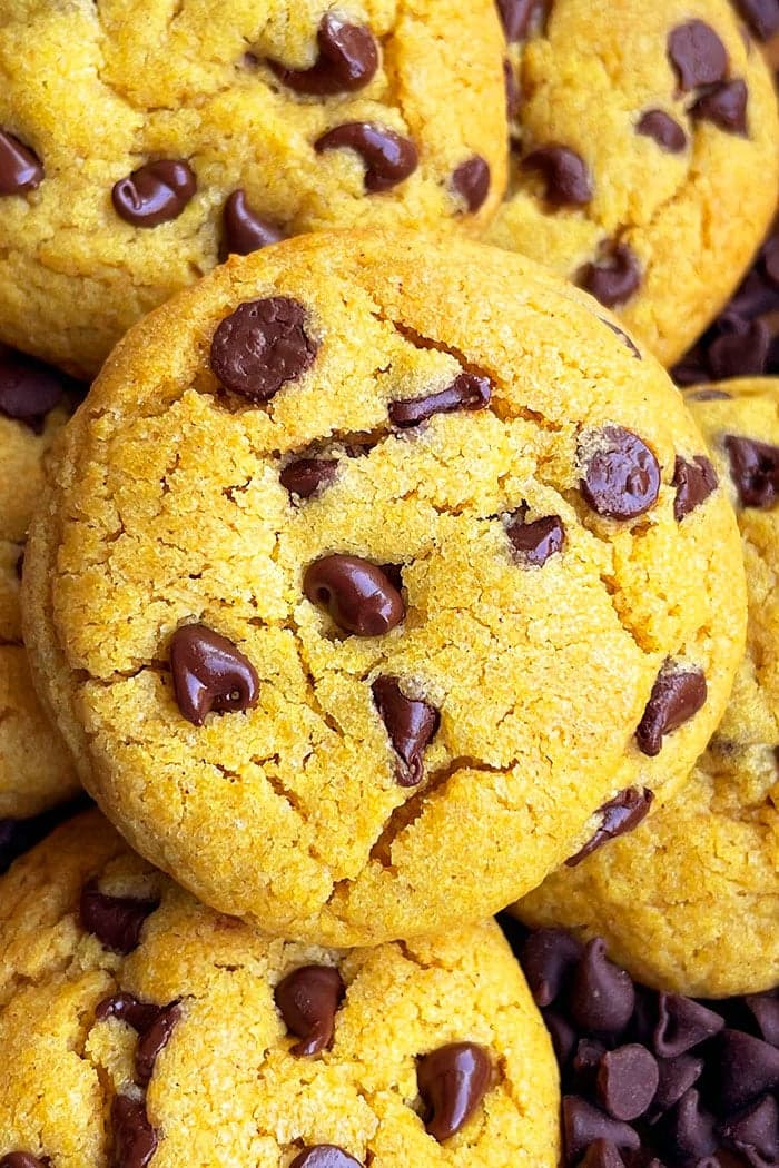 Pumpkin Chocolate Chip Cookies (With Cake Mix)