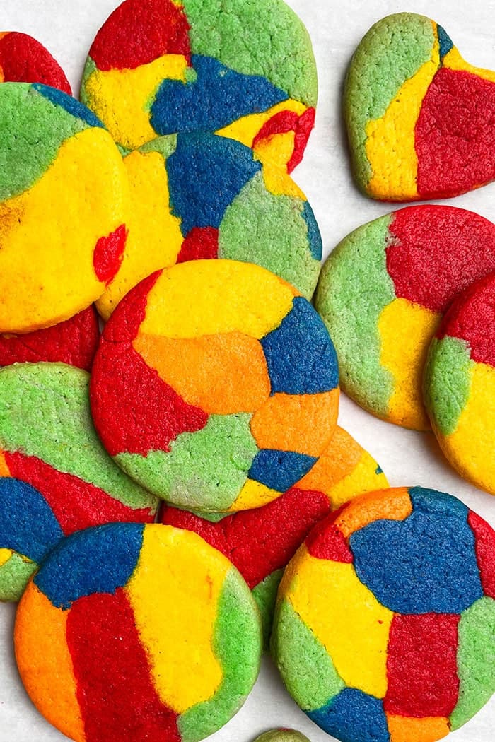 Easy Rainbow Cookies (Cut Out Sugar Cookies)