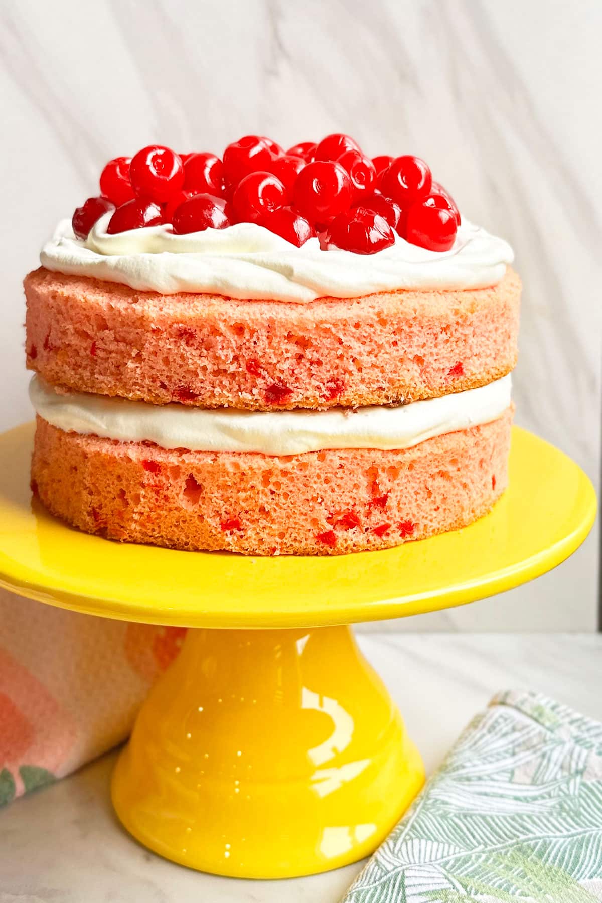 Easy Maraschino Cherry Cake (With Cake Mix)