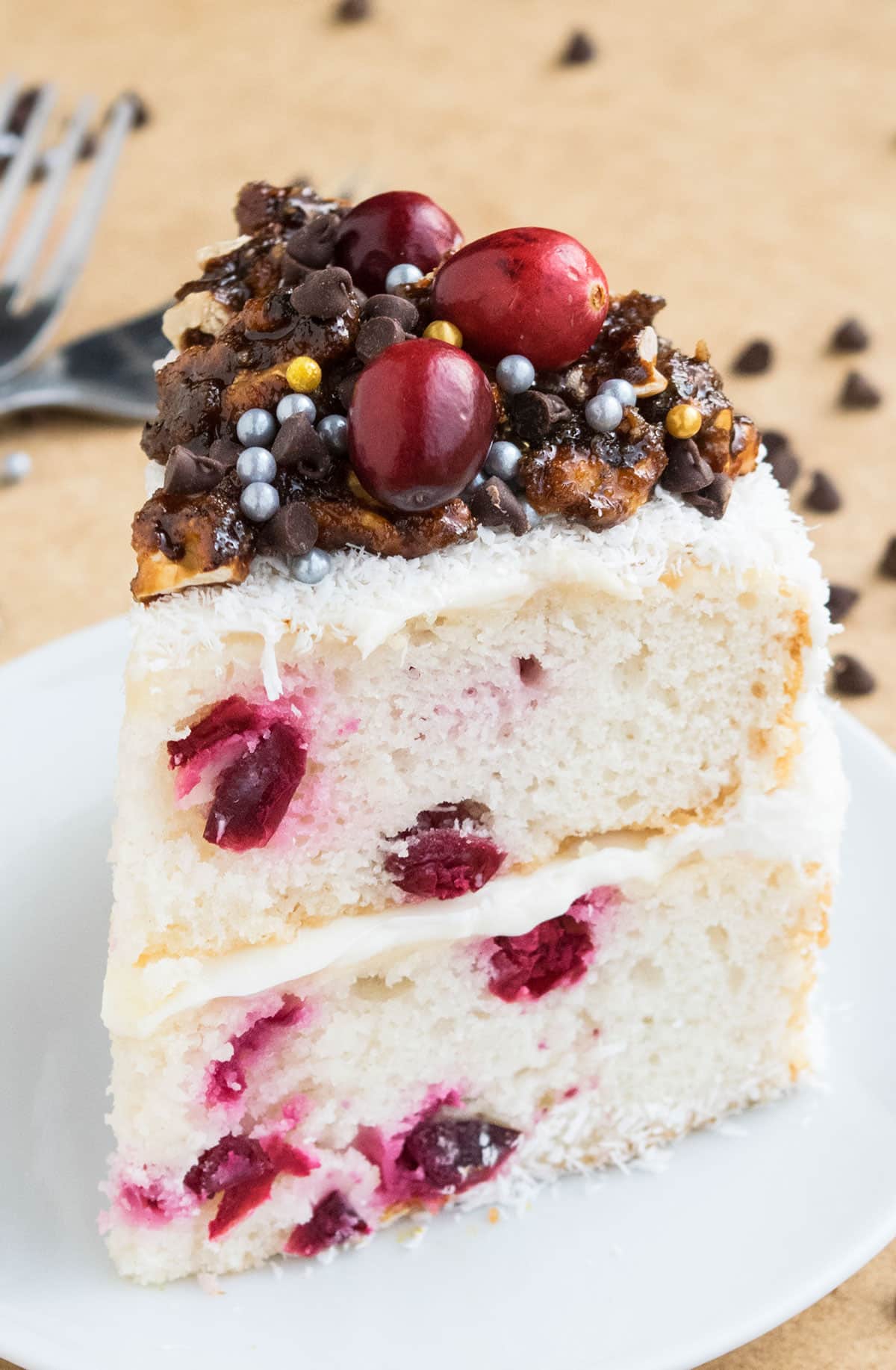 Easy Christmas Cranberry Cake (With Cake Mix)