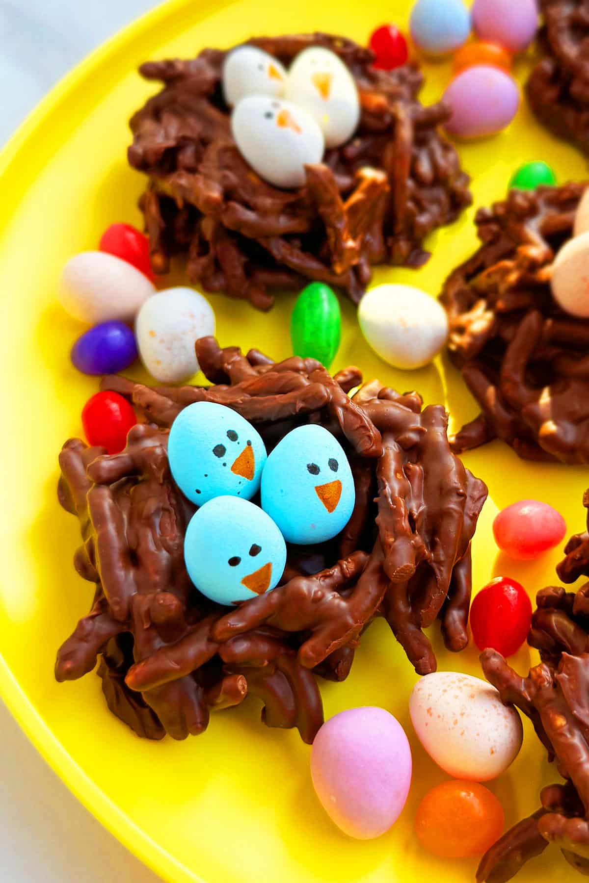 Easy Chocolate Birds Nest Cookies