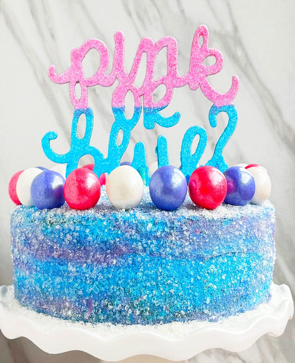 Easy Gender Reveal Cake
