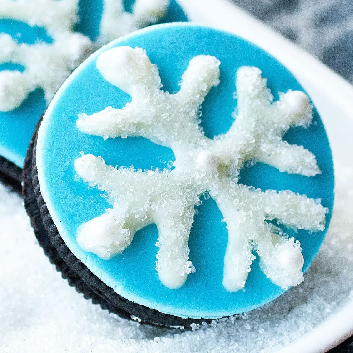 Snowflake Cookies (Snowflake Oreos)