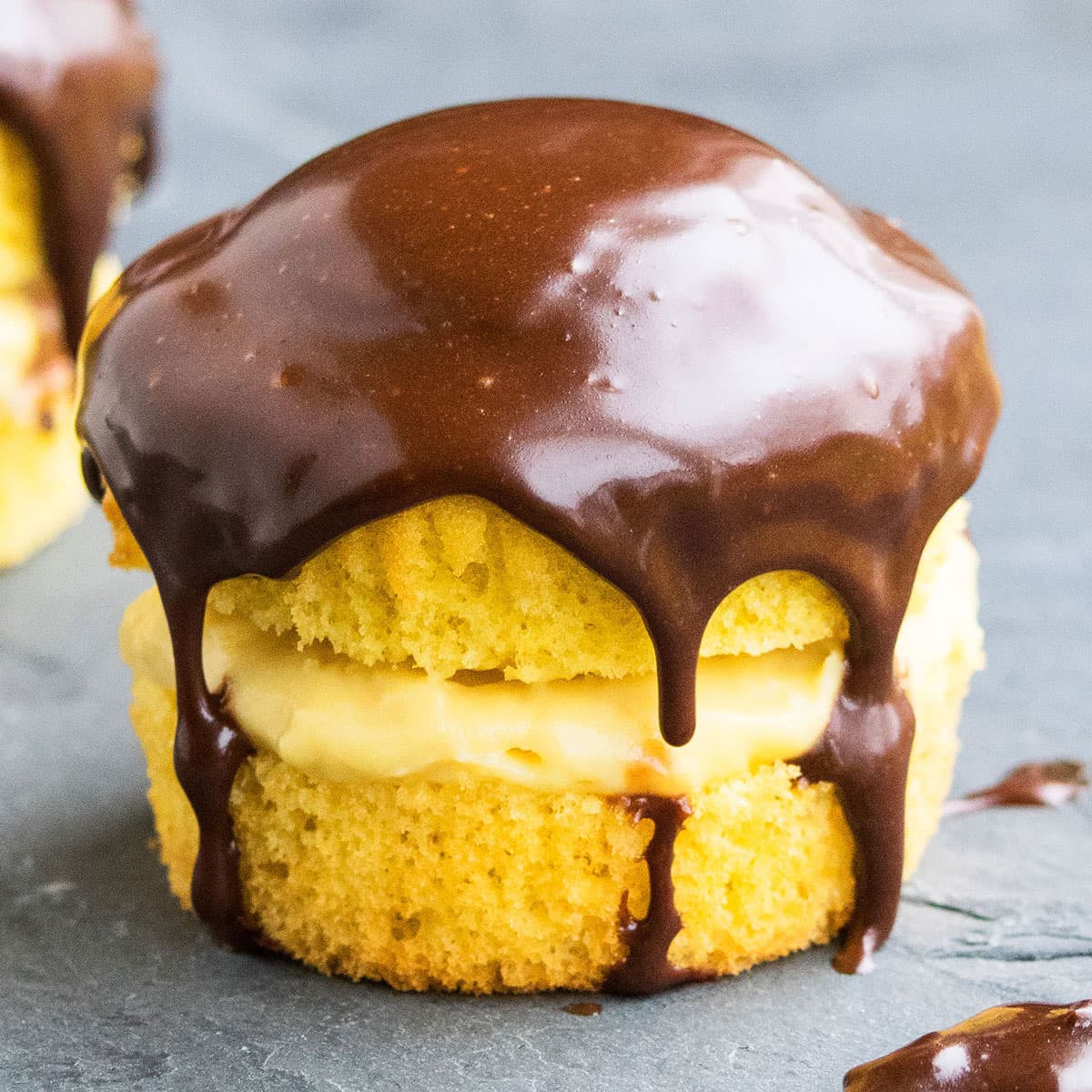 Boston Cream Cupcakes (With Cake Mix)