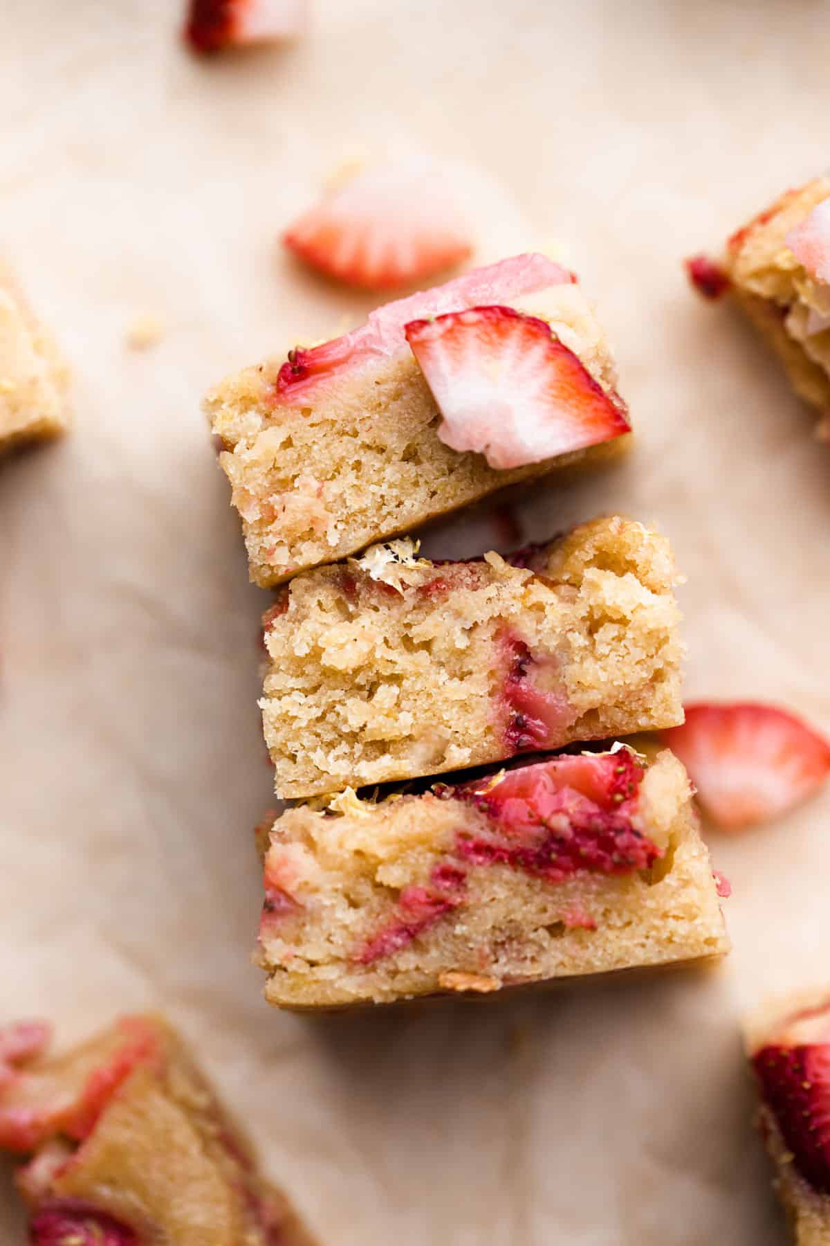 Strawberry Lemon Blondies