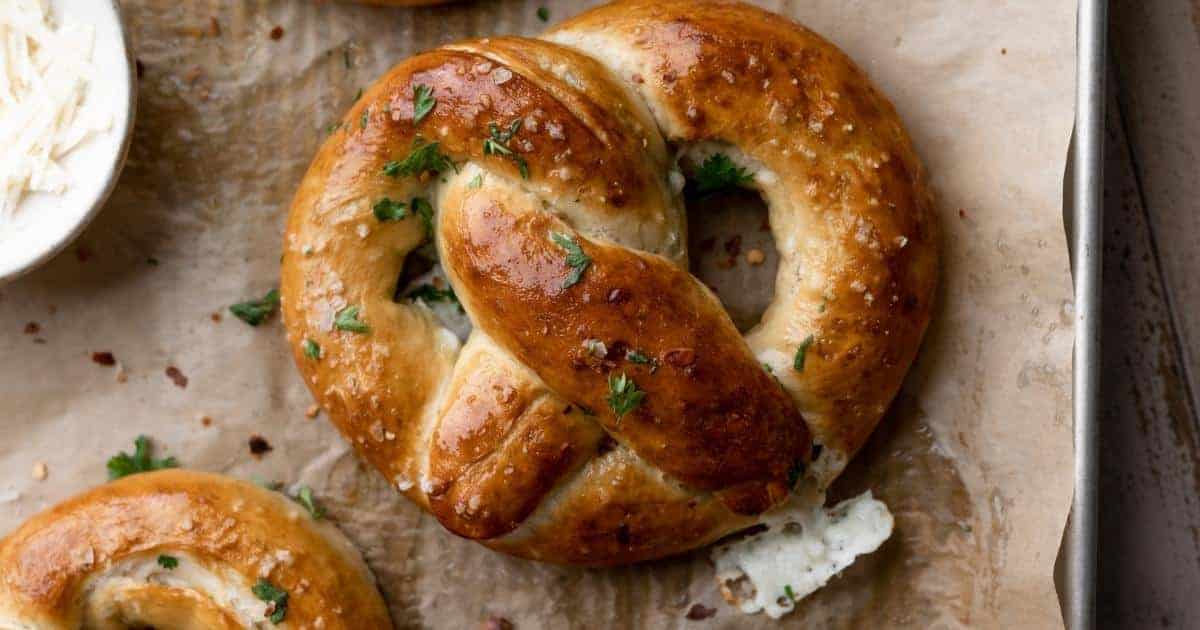 Spinach Artichoke Stuffed Pretzels