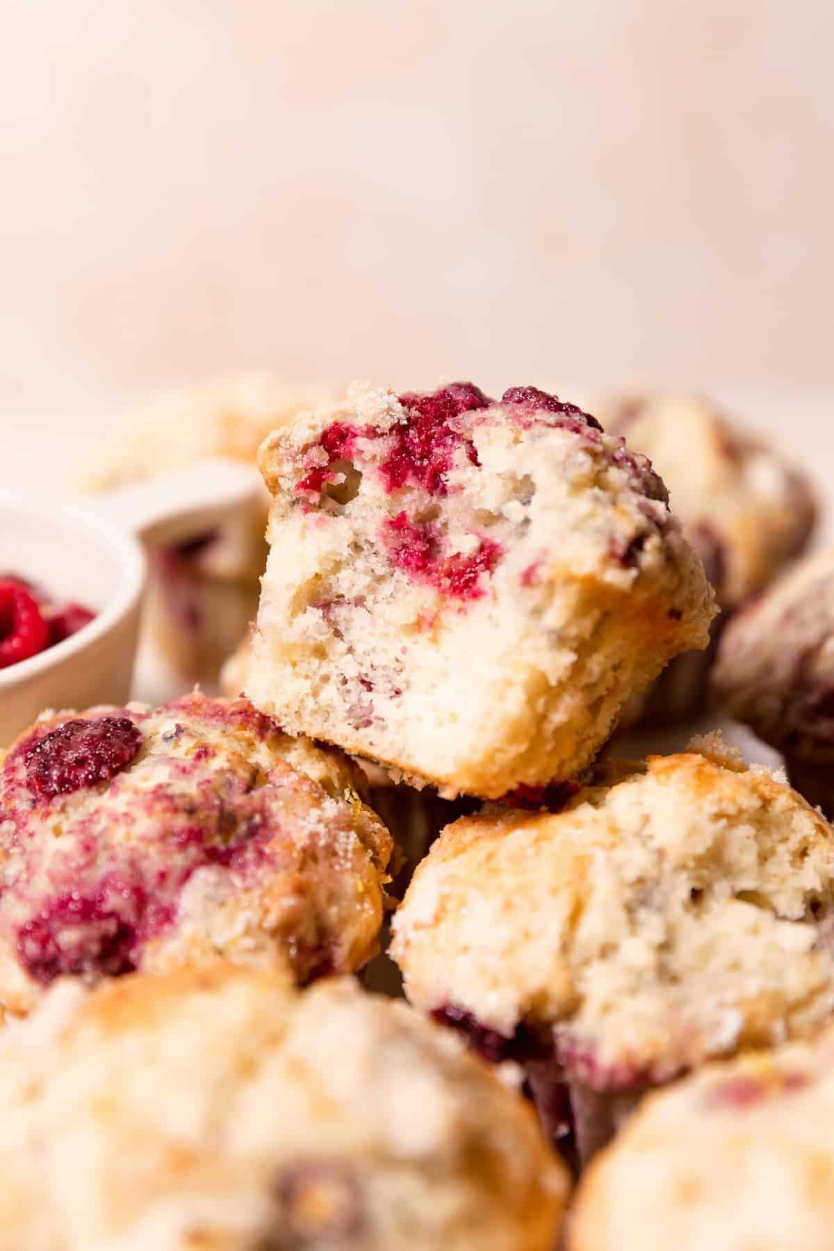 Coconut Lemon Raspberry Muffins
