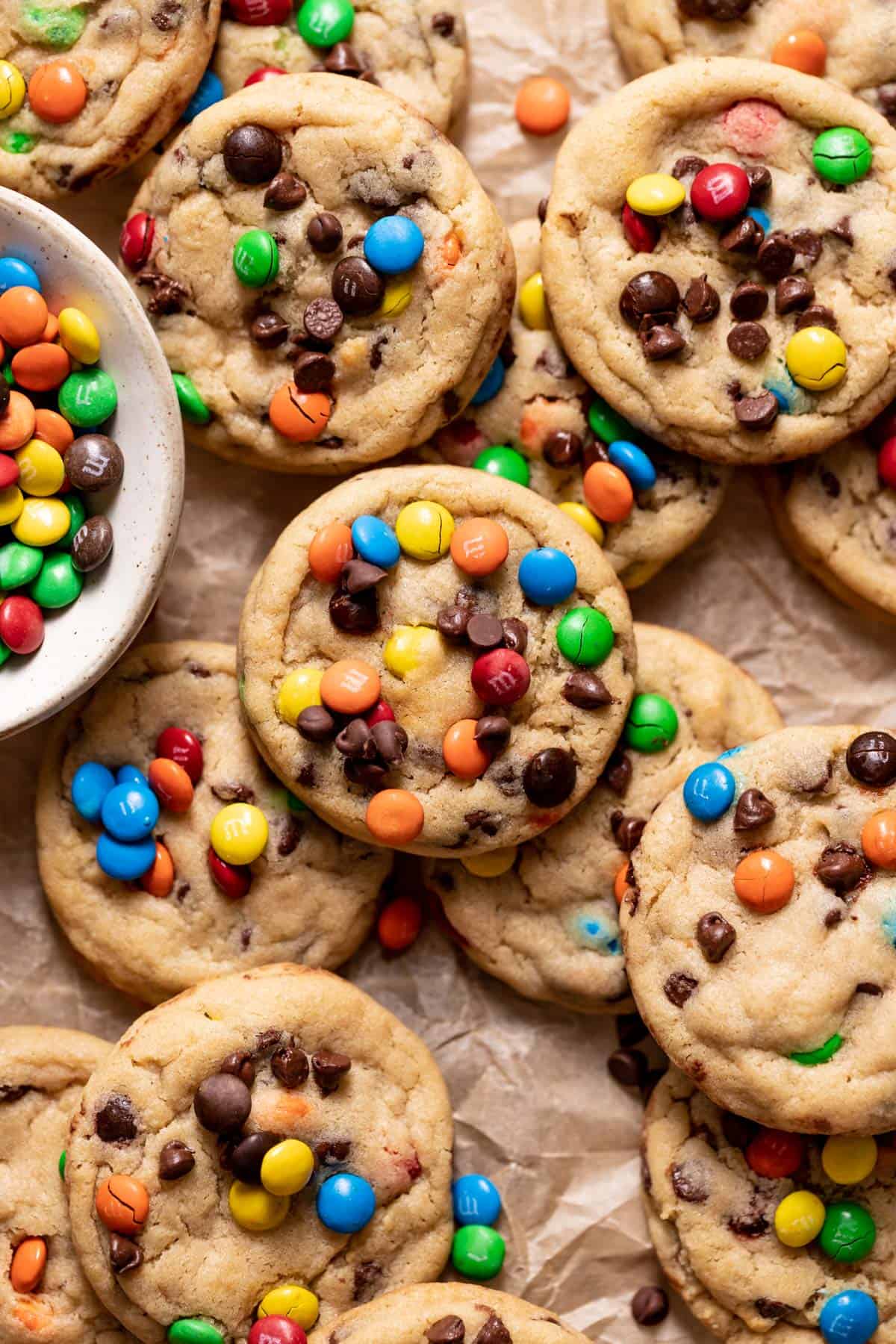 M&M Chocolate Chip Cookies