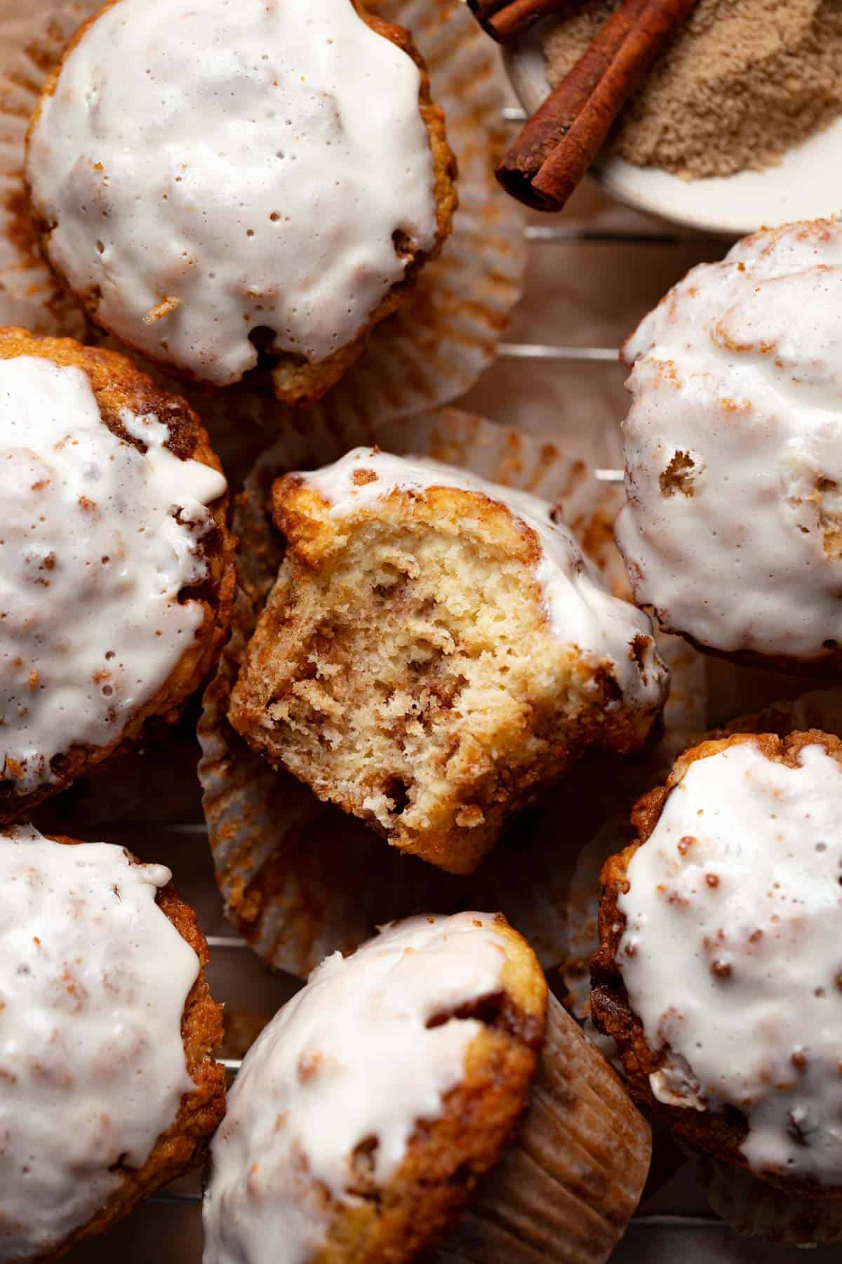 Cinnamon Roll Muffins with Cream Cheese Icing