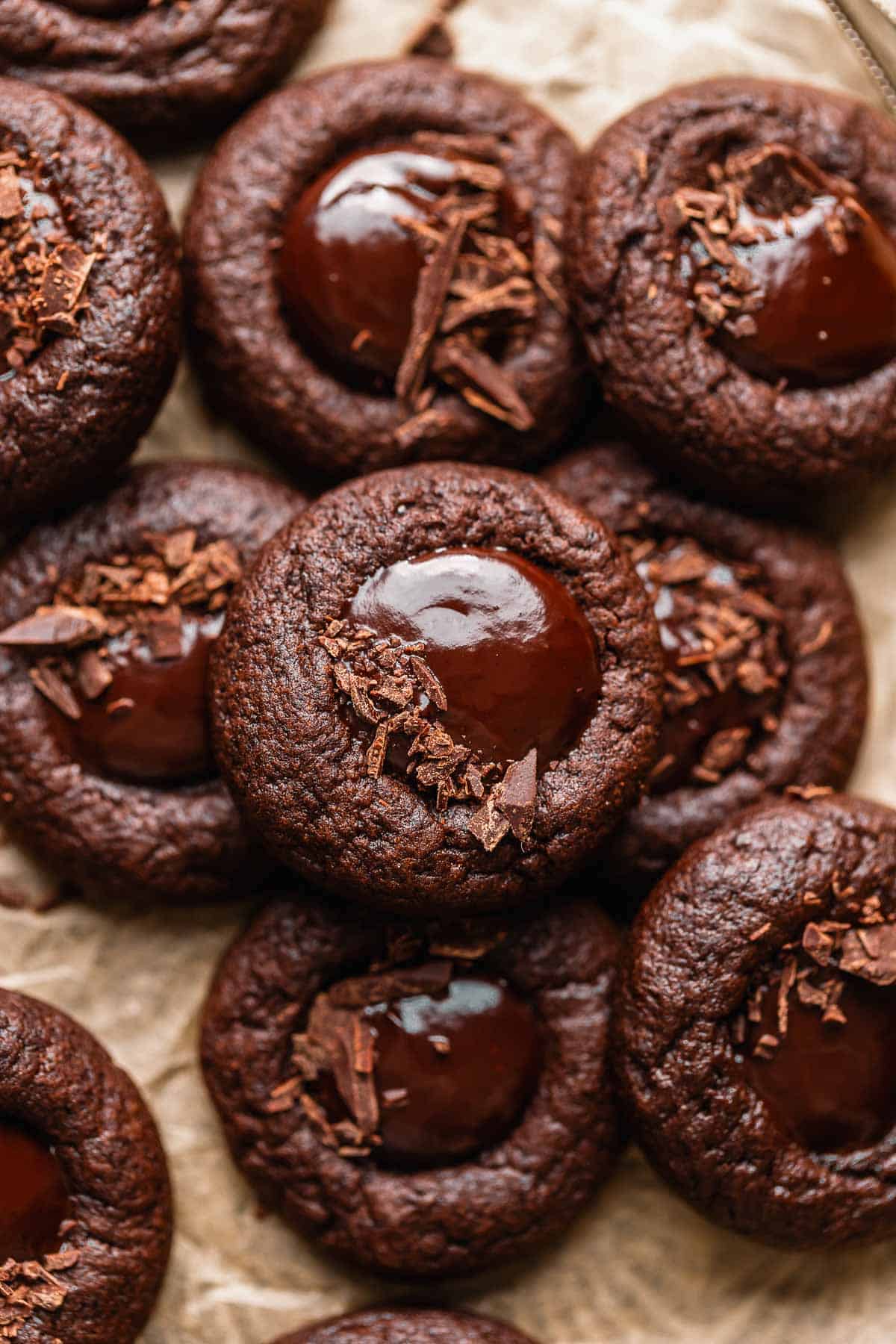 Chocolate Thumbprint Cookies