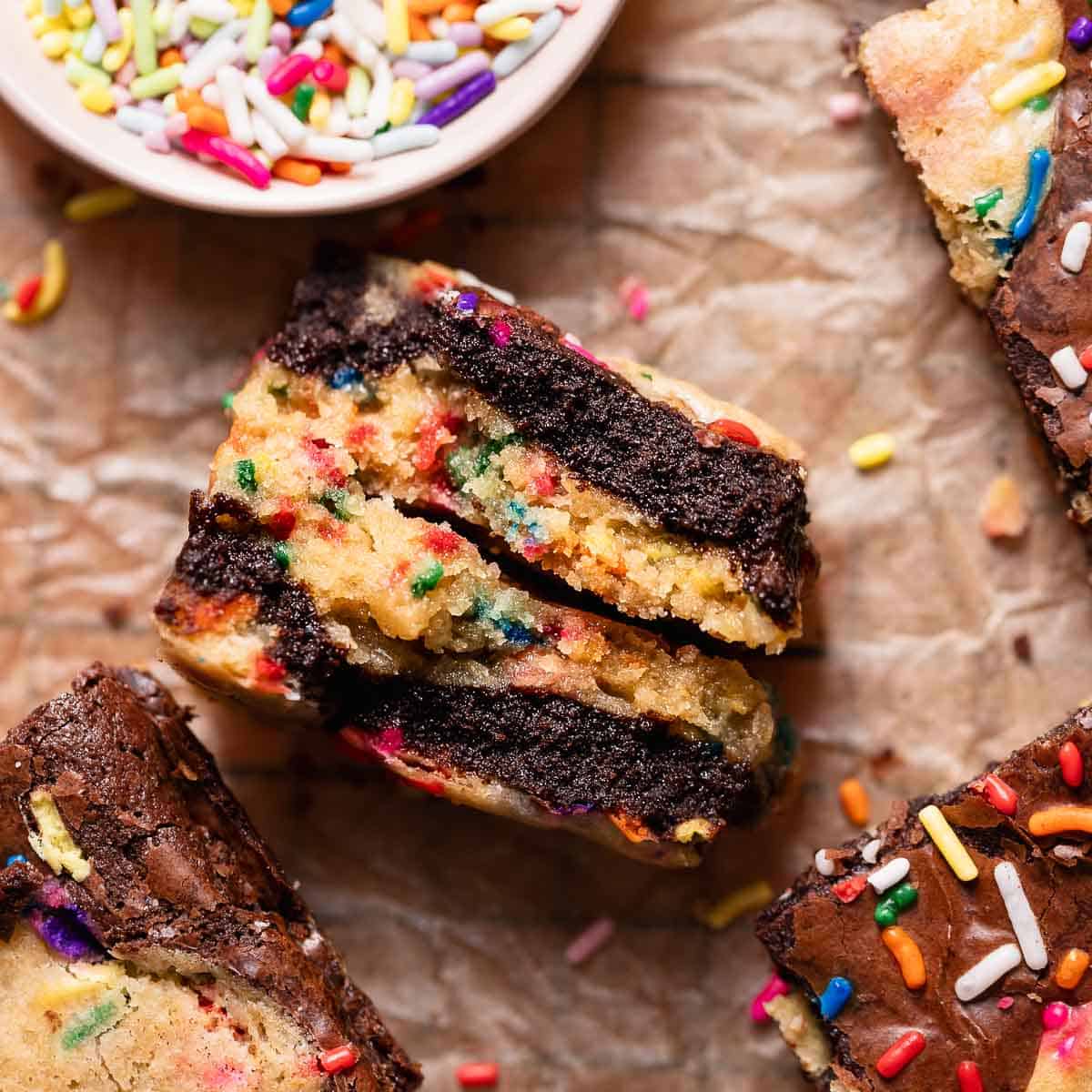 Birthday Cake Brownies