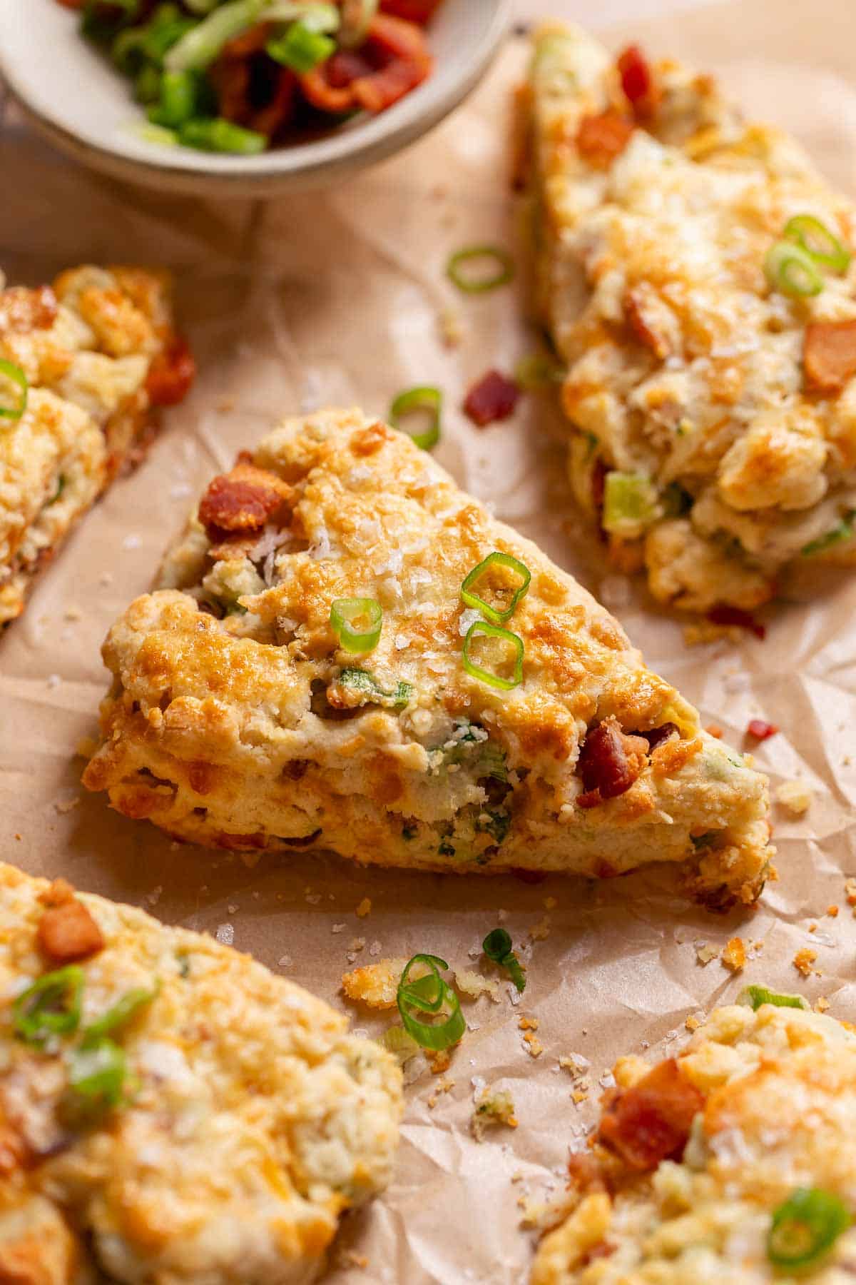 Savory Bacon, Cheddar, & Scallion Scones