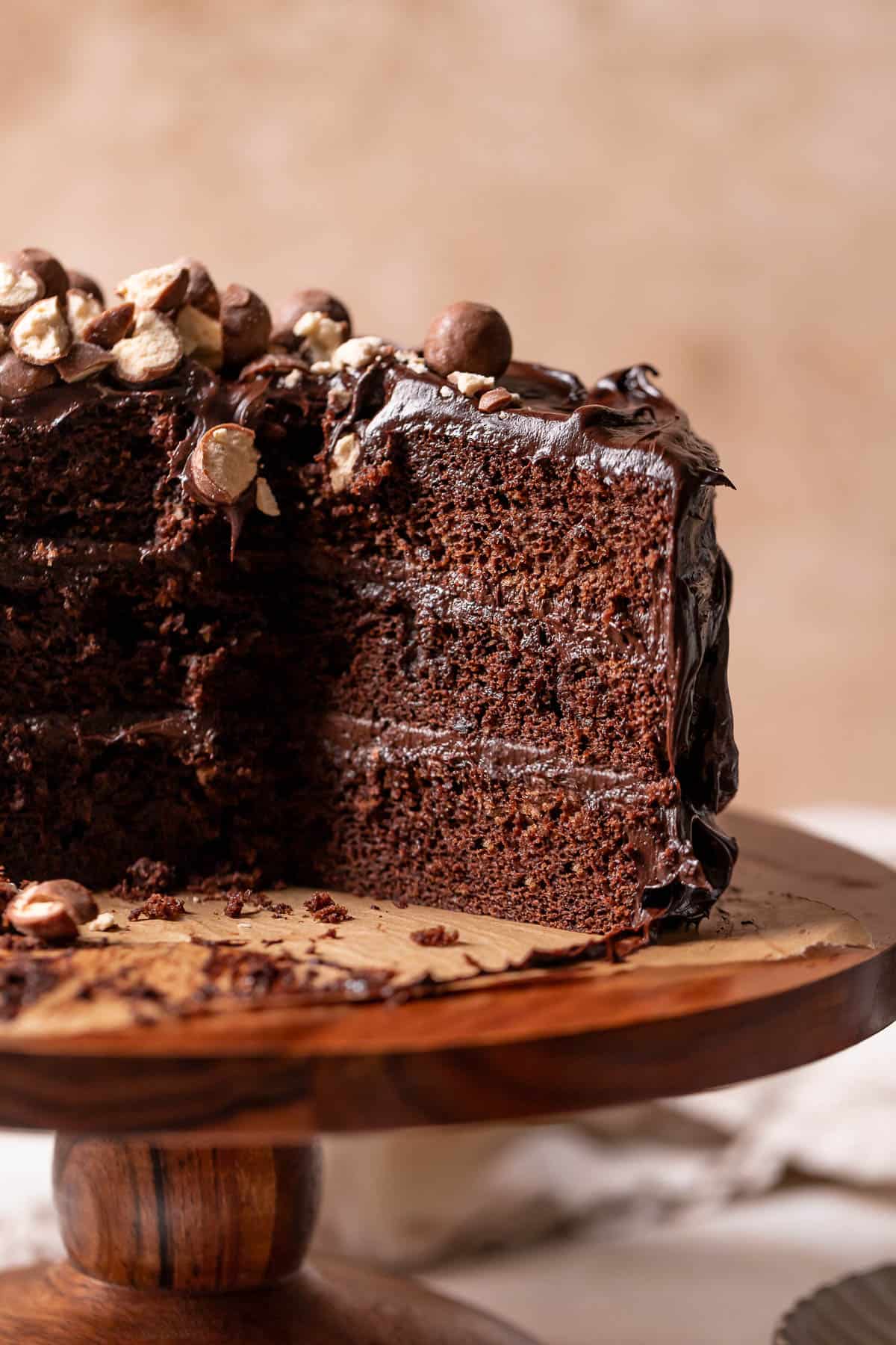 Malted Chocolate Ganache Cake