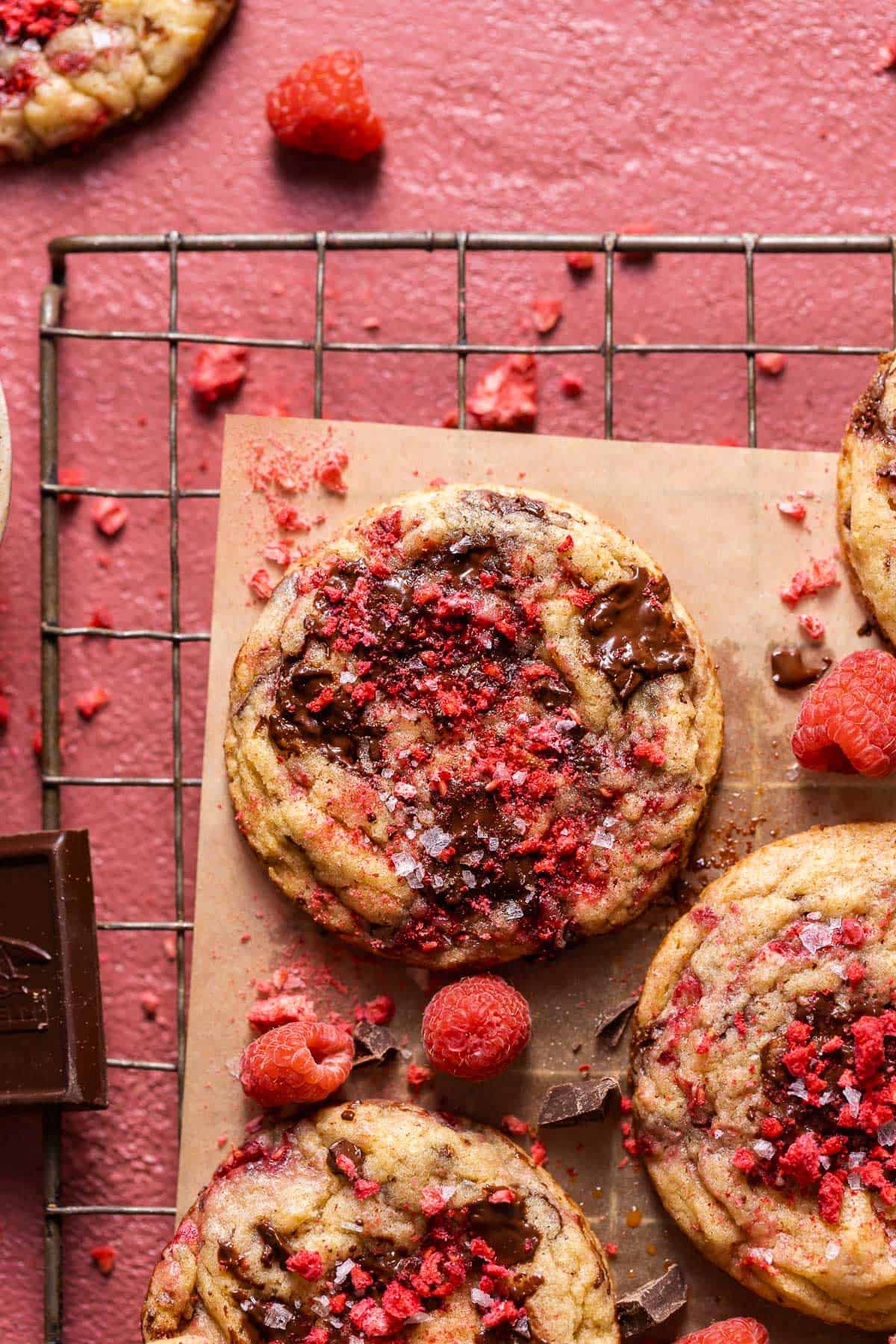 Raspberry Chocolate Chip Cookies