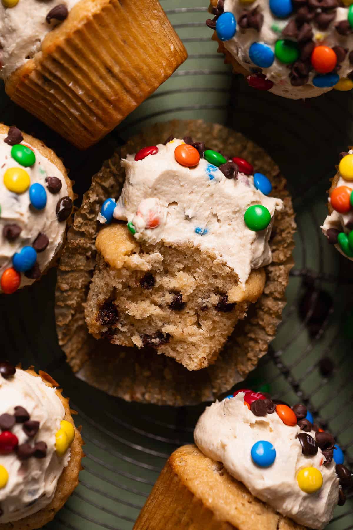 Monster Cookie Cupcakes