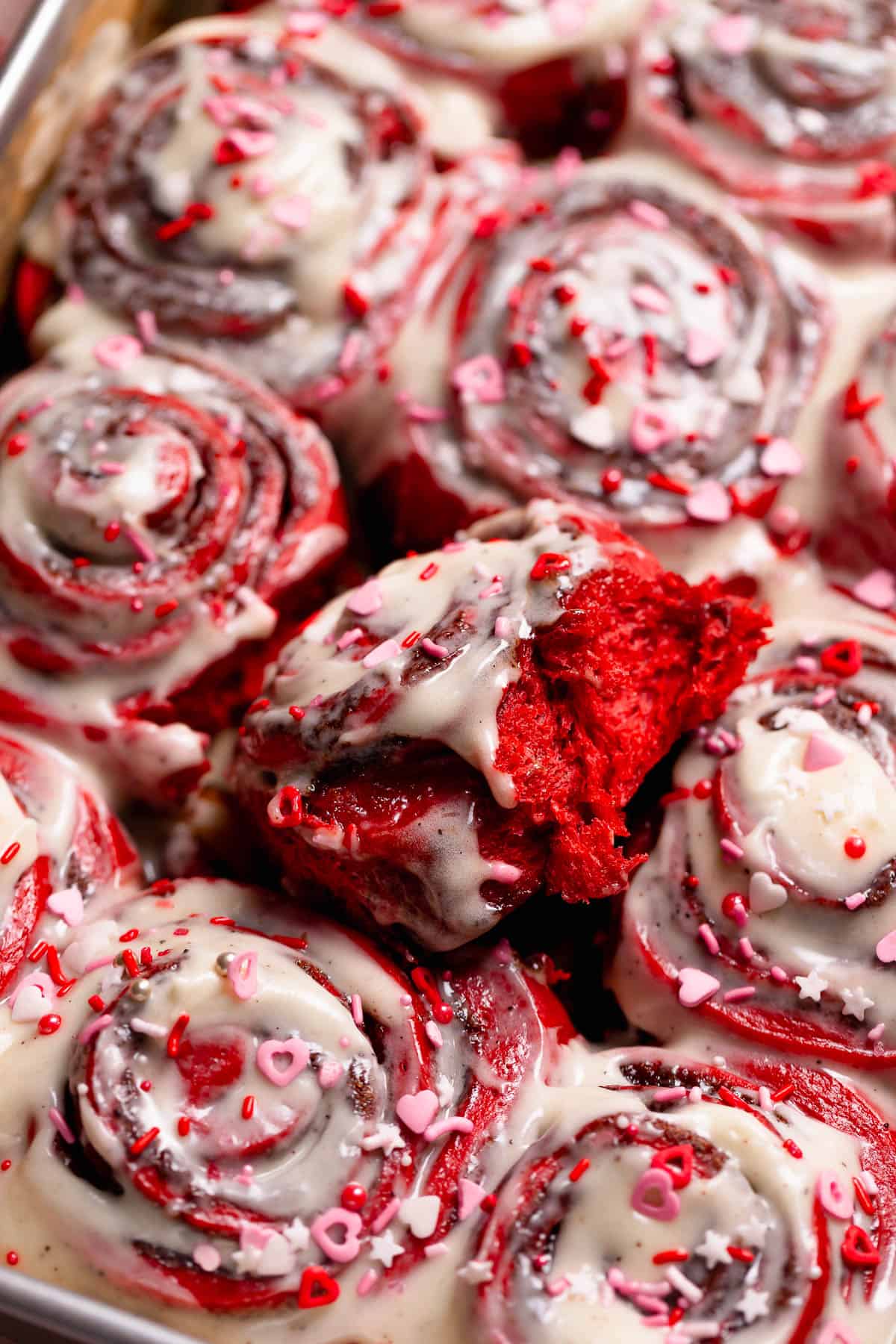 Red Velvet Cinnamon Rolls From Scratch