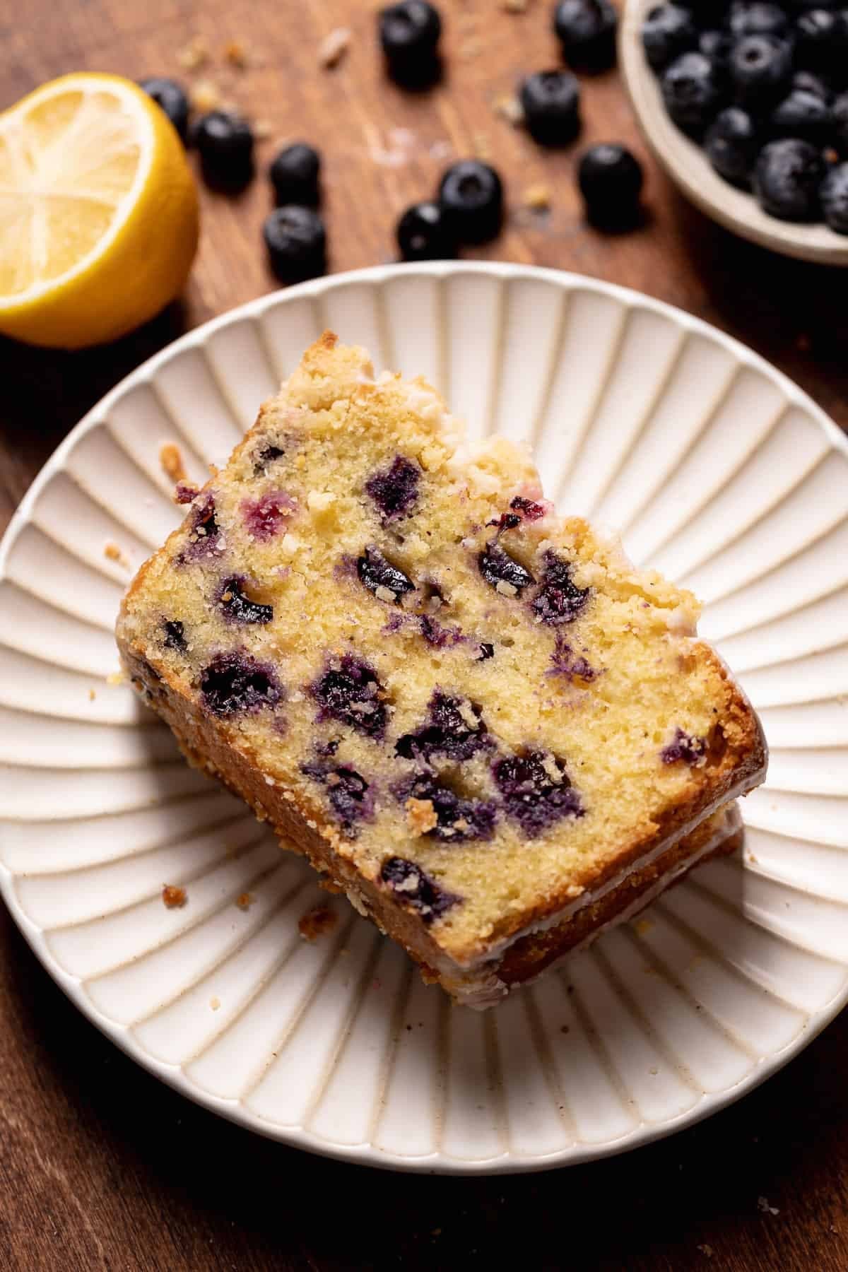 Moist Lemon Blueberry Loaf with Lemon Glaze