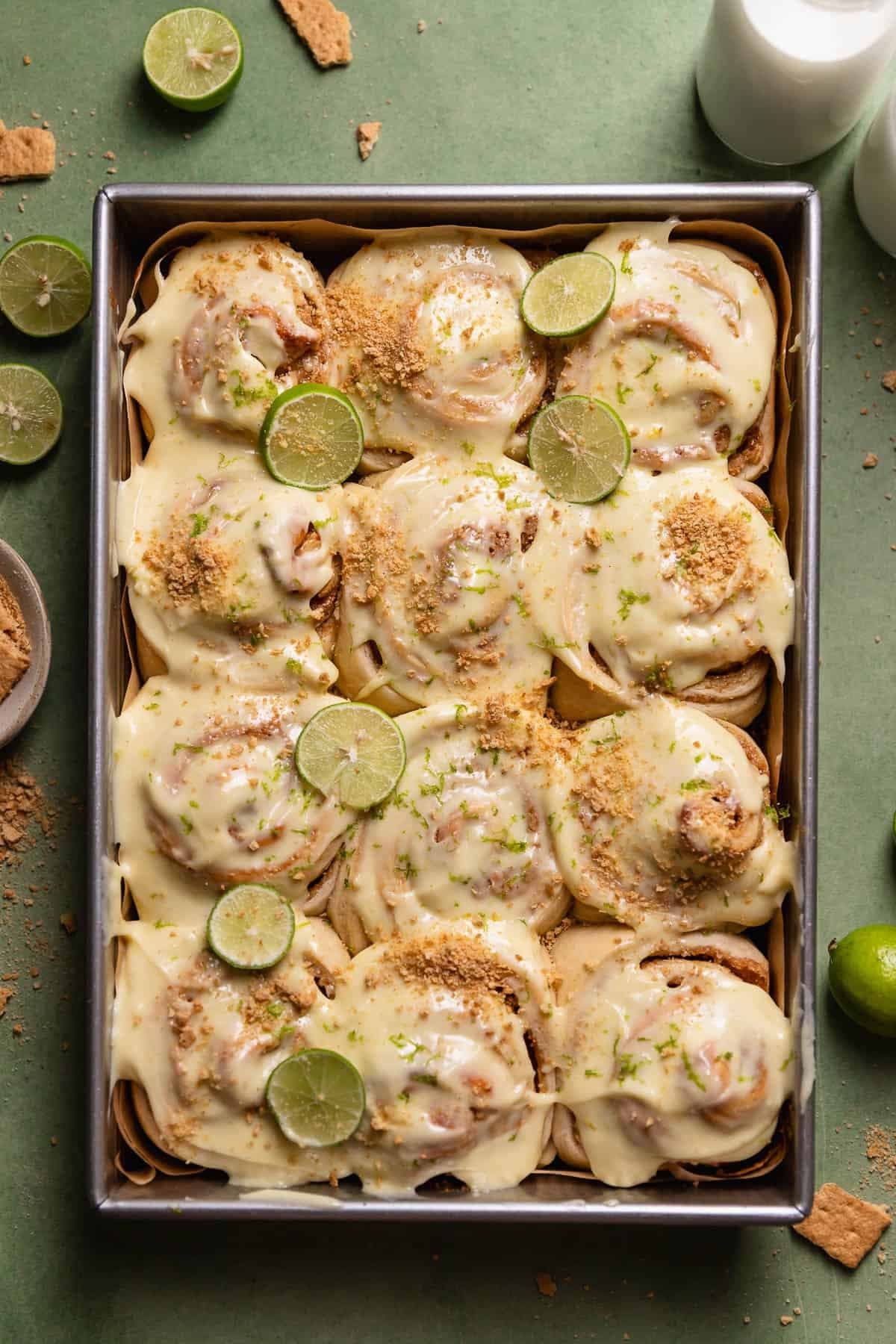 Key Lime Pie Rolls with Graham Cracker Crust