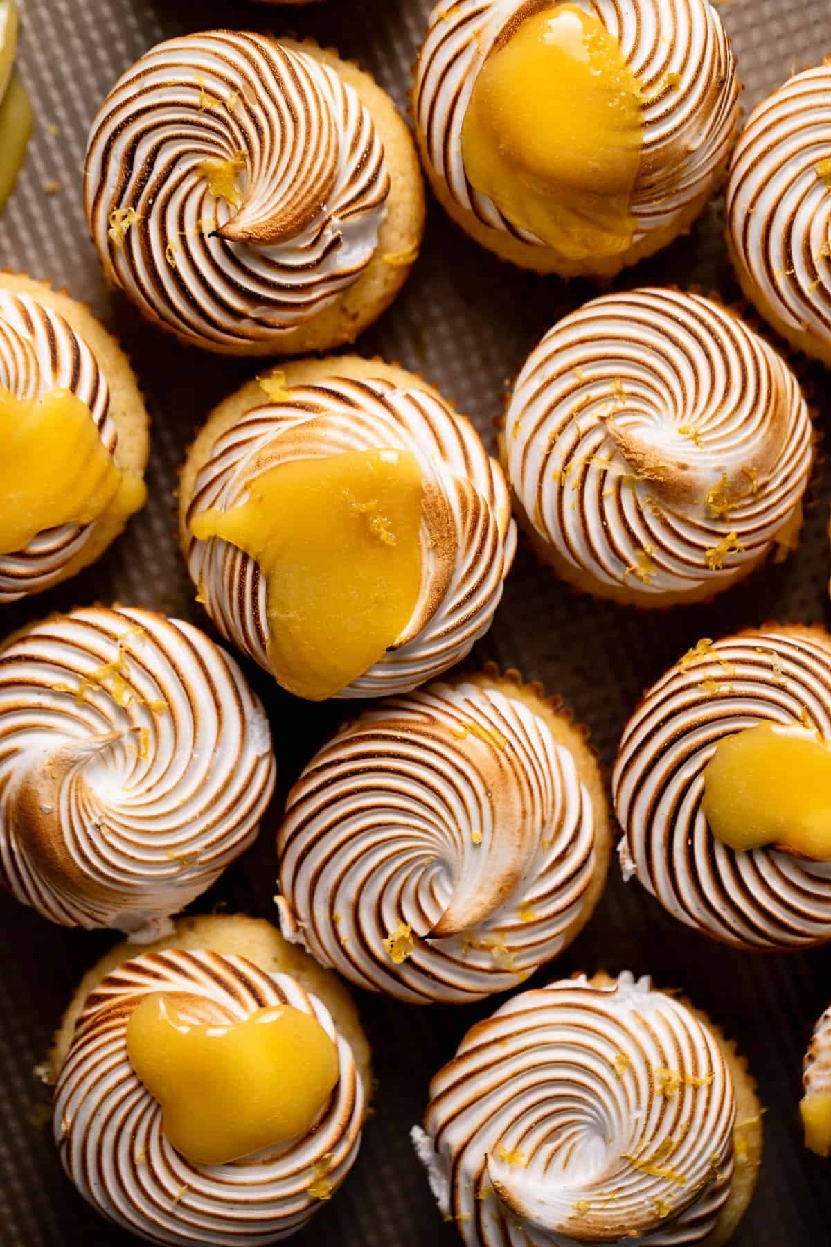 Lemon Meringue Cupcakes with Pie Crumb Bottoms
