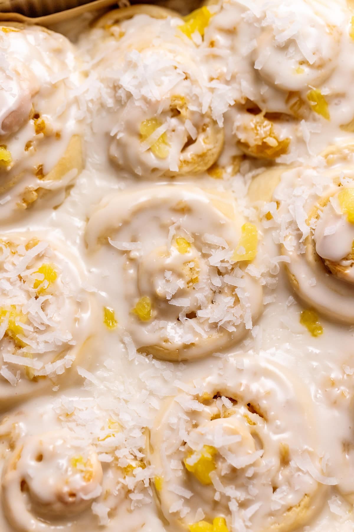 Piña Colada Cinnamon Rolls