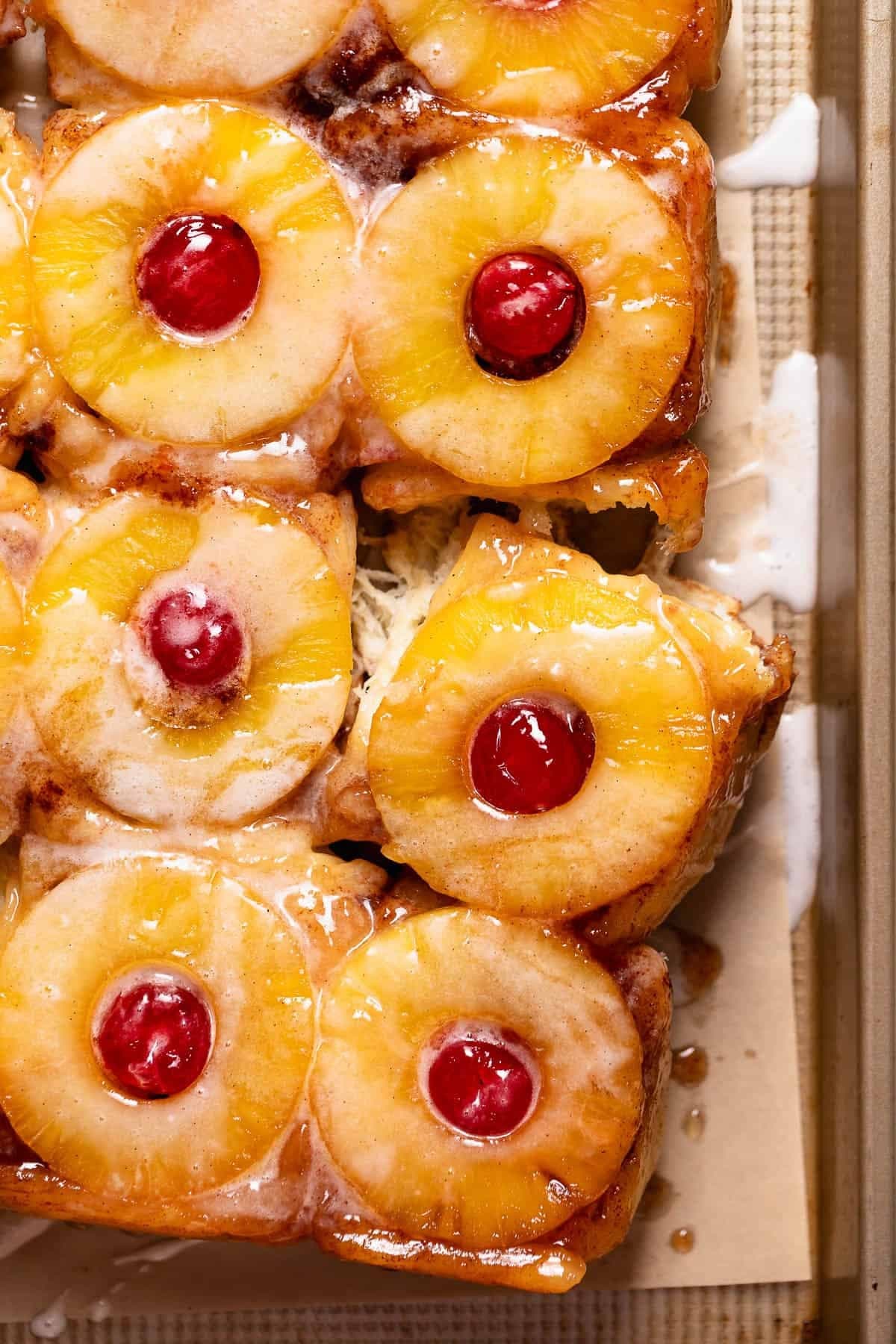 Pineapple Upside Down Cinnamon Rolls