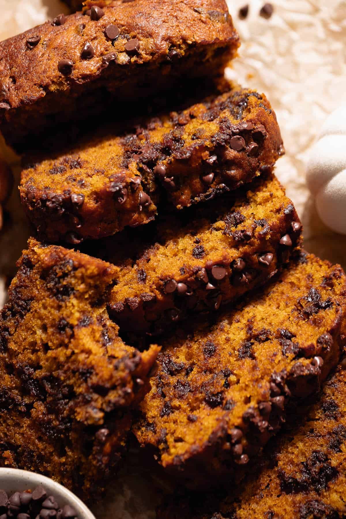 Chocolate Chip Pumpkin Bread with Brown Butter