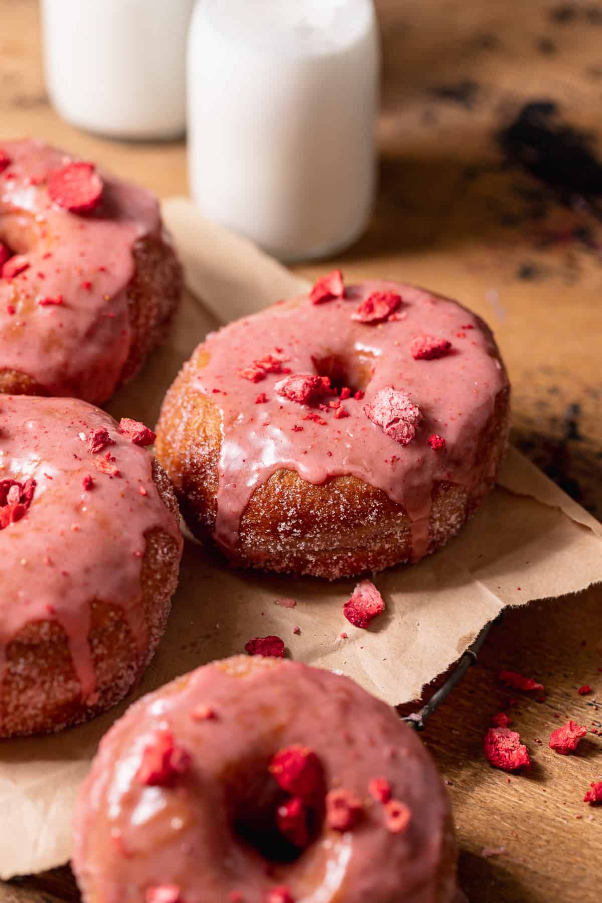 Strawberry Glazed Donuts