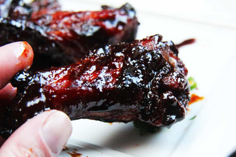 Asian Sticky Wings with a Balsamic Reduction Glaze