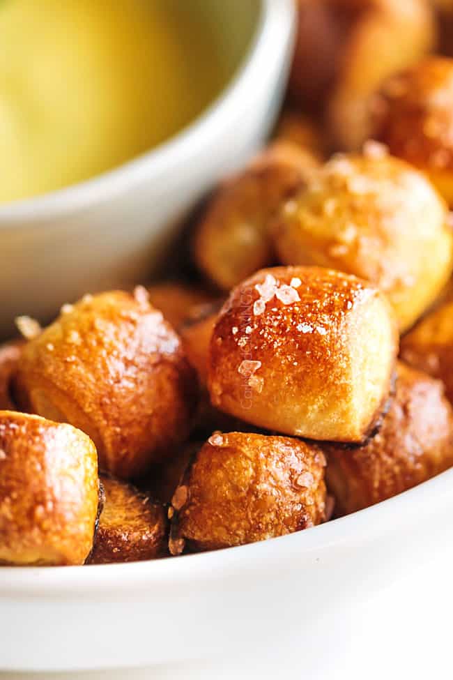 Perfect Pretzel Bites with Cheesy Jalapeno Ranch Dip