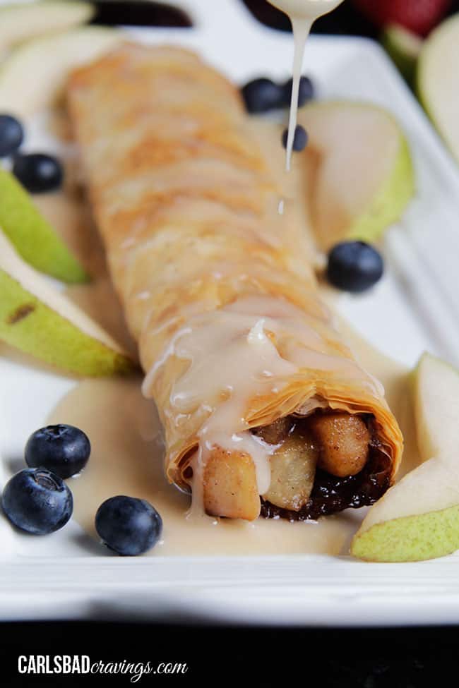 Easy Strudel with Vanilla Glaze