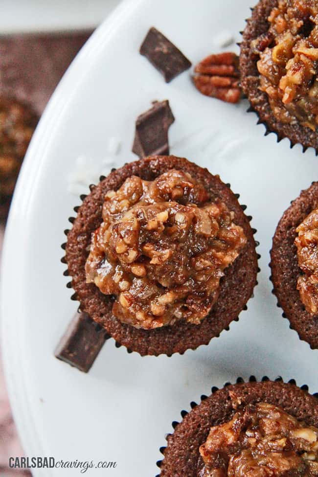 German Chocolate Cupcakes
