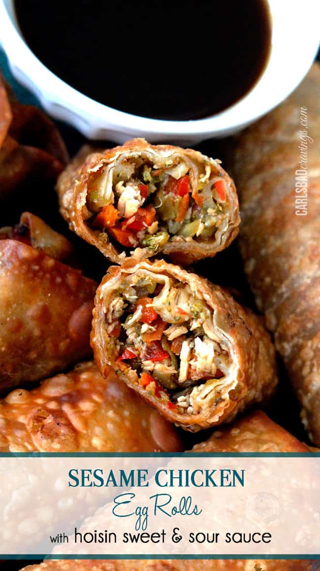 Sesame Chicken Egg Rolls