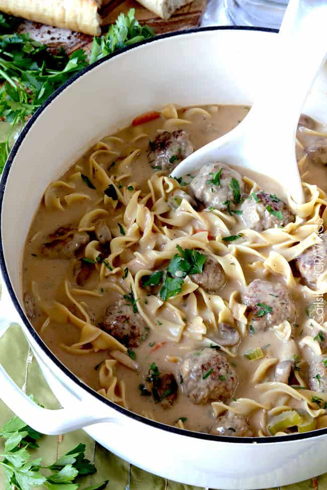 Swedish Meatball Noodle Soup