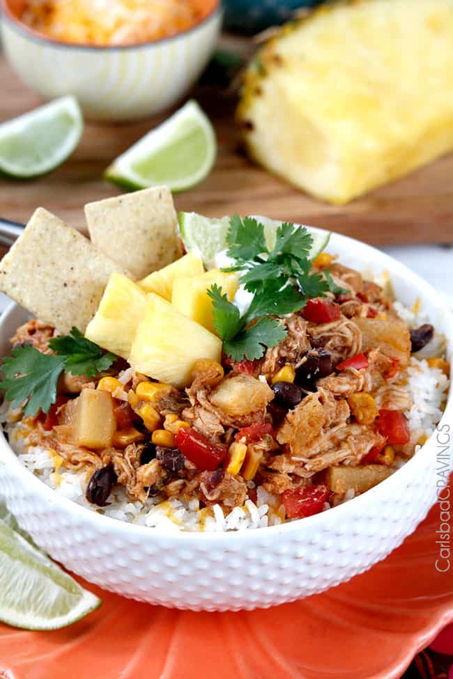 Sweet and Spicy Pineapple Salsa Chicken (Slow Cooker)