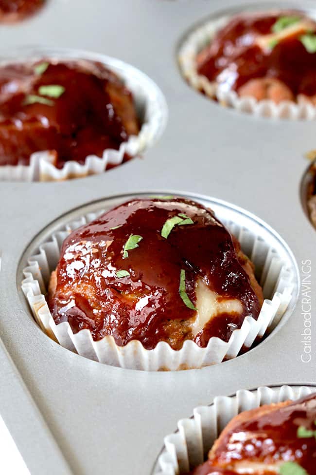 Meatloaf Muffins Stuffed with Mozzarella