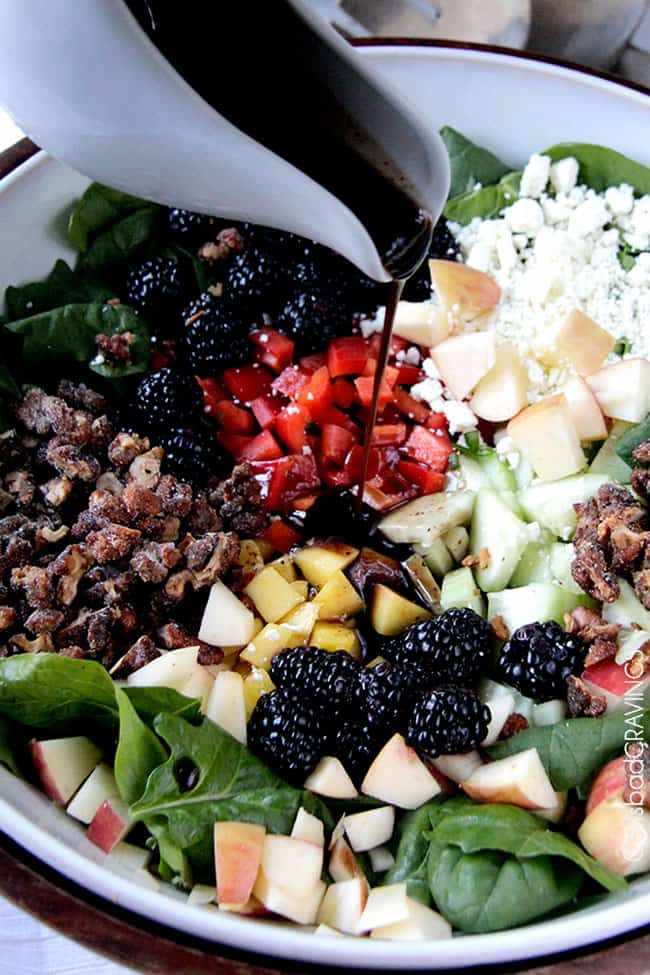 Apple Walnut Salad with Easy Blackberry Balsamic Vinaigrette