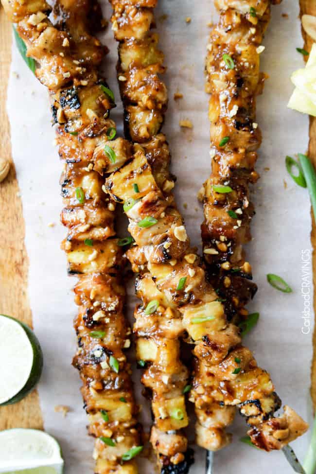 Thai Pineapple Peanut Satay Chicken