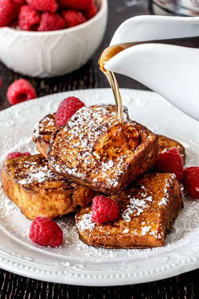 Pumpkin Angel Food Cake French Toast