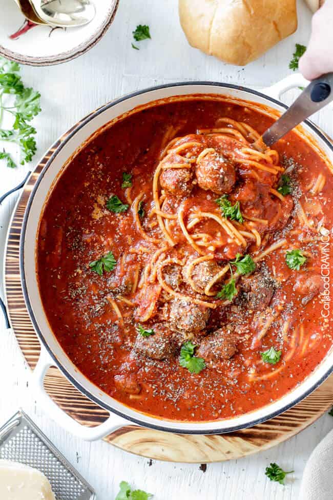Spaghetti and Meatball Soup