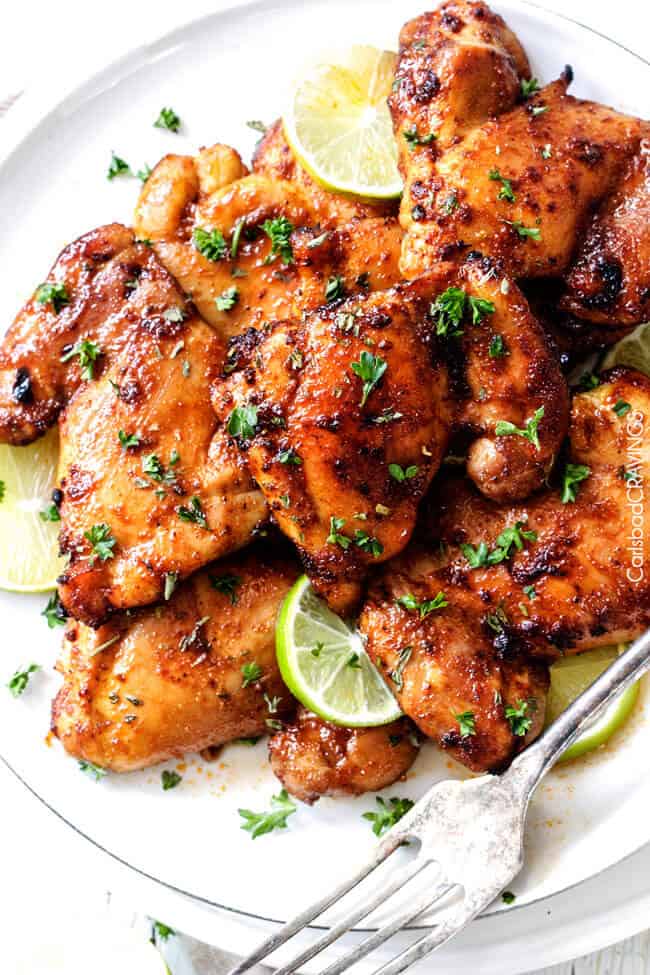 SWEET AND SPICY HONEY DIJON GLAZED CHICKEN