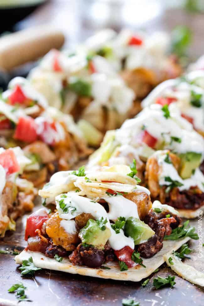 Chicken Taco Flatbread Pizza