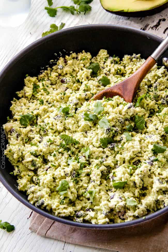 Creamy Cilantro Lime Avocado Rice