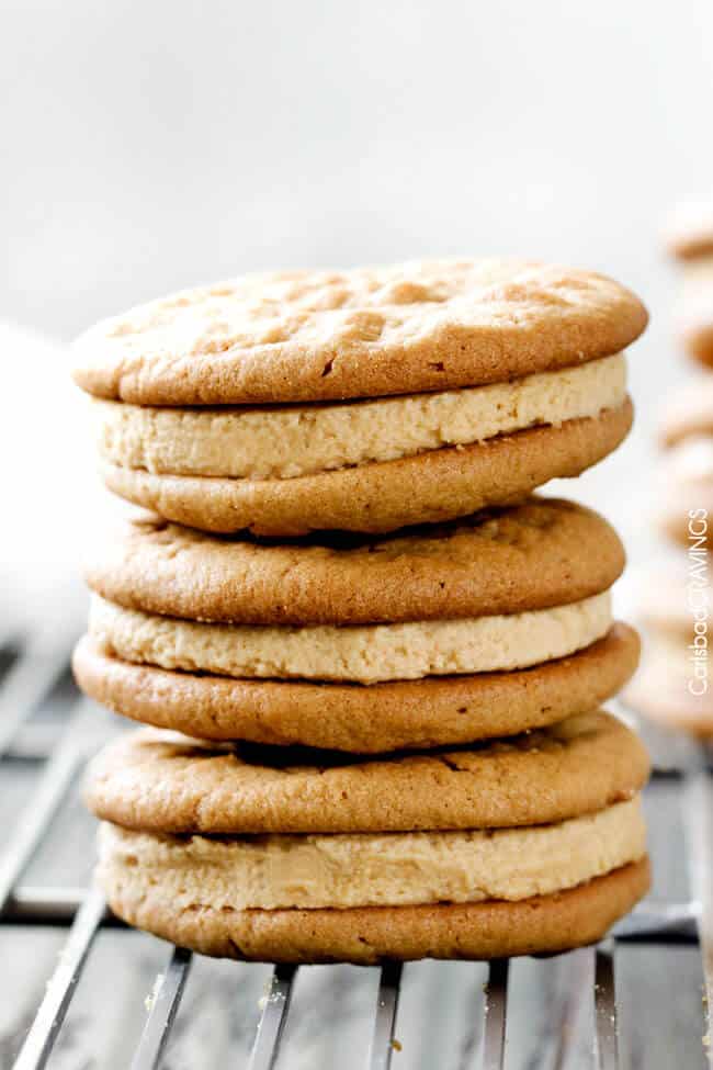 Soft and Chewy Peanut Butter Sandwich Cookies