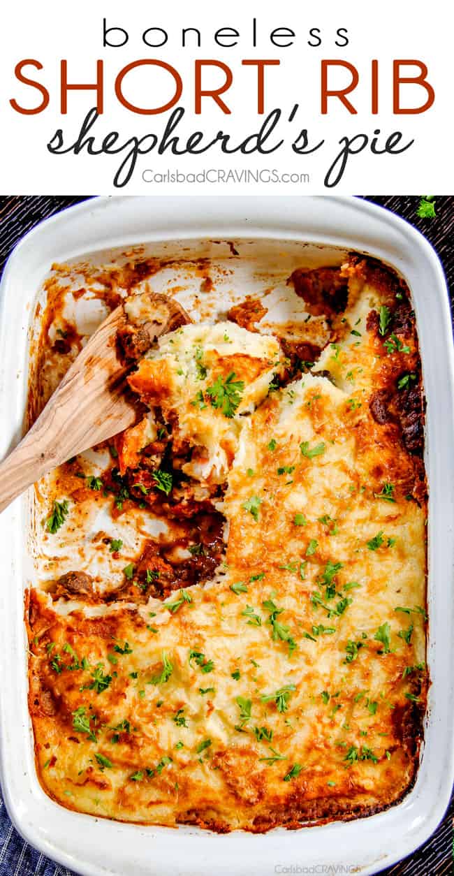Shepherds Pie with Boneless Short Ribs OR Ground Beef