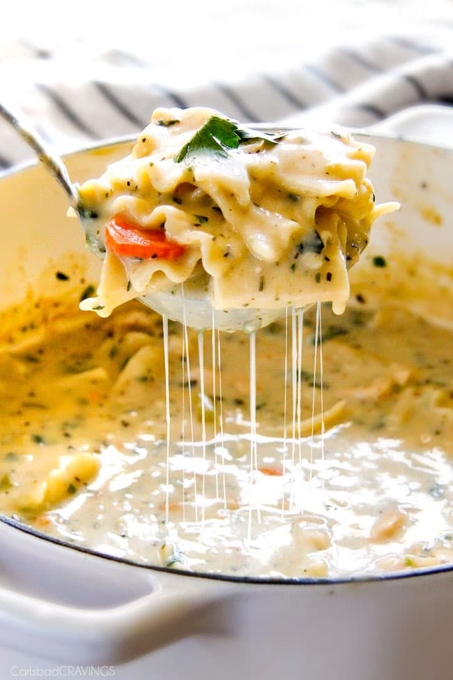 White Chicken Lasagne Soup Recipe